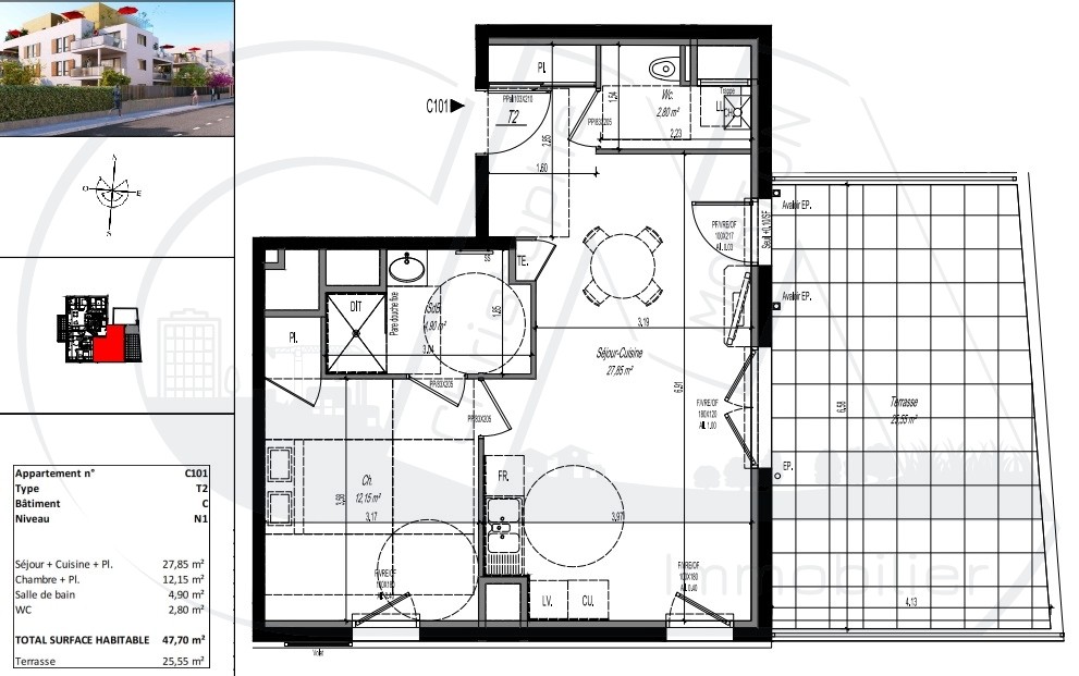 Neuf Appartement à Craponne 2 pièces