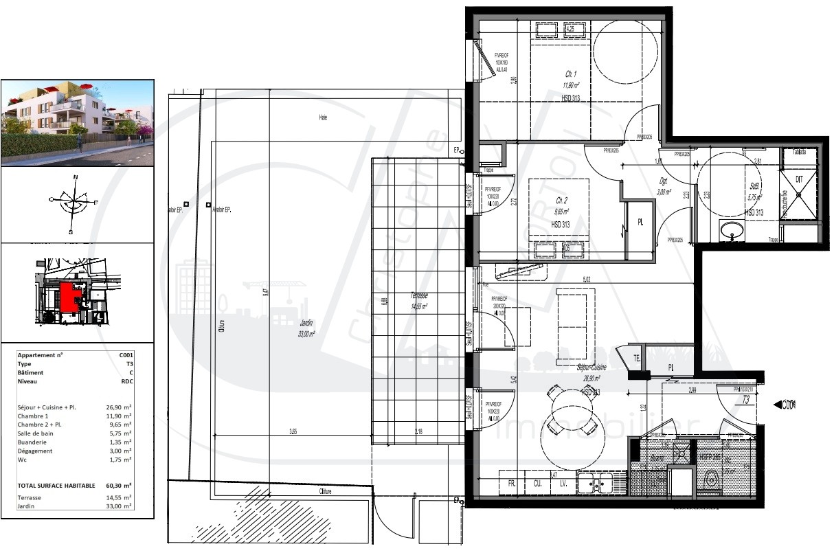 Neuf Appartement à Craponne 3 pièces