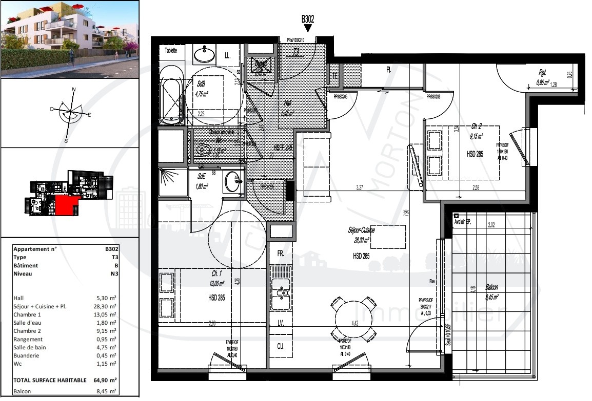 Neuf Appartement à Craponne 3 pièces