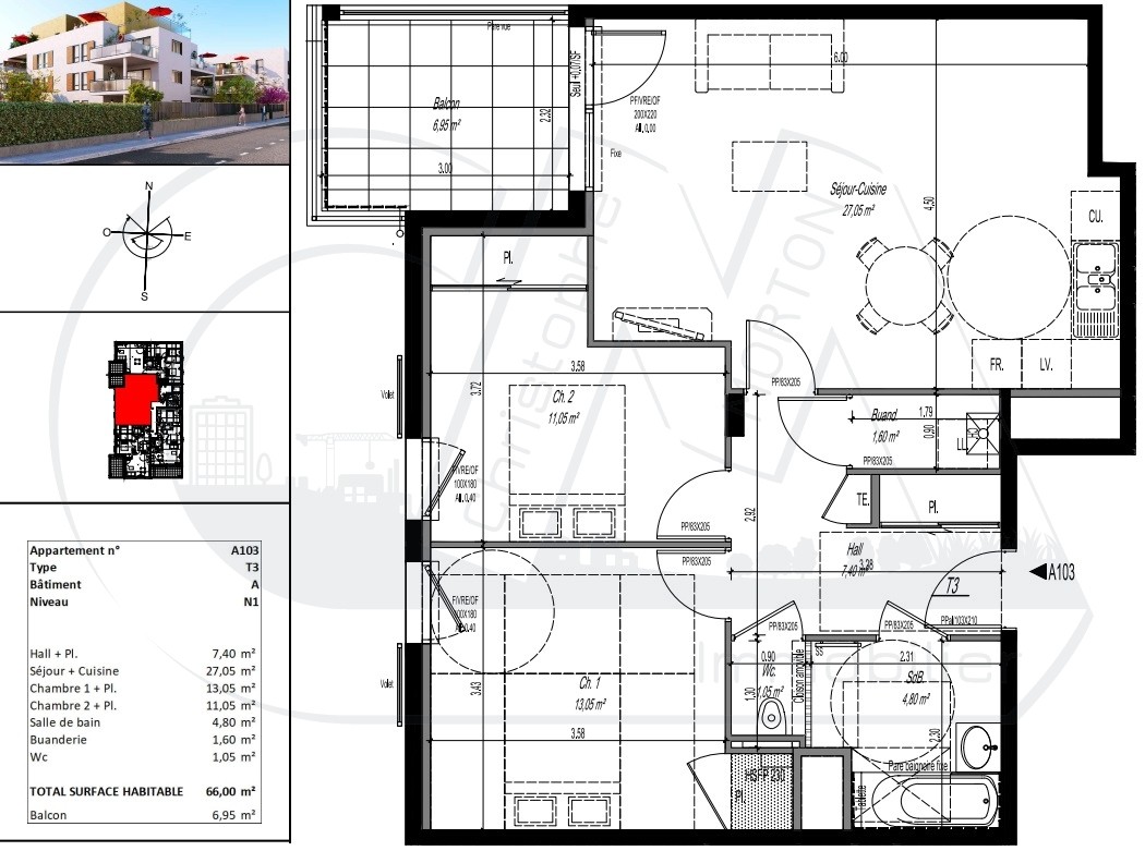 Neuf Appartement à Craponne 3 pièces