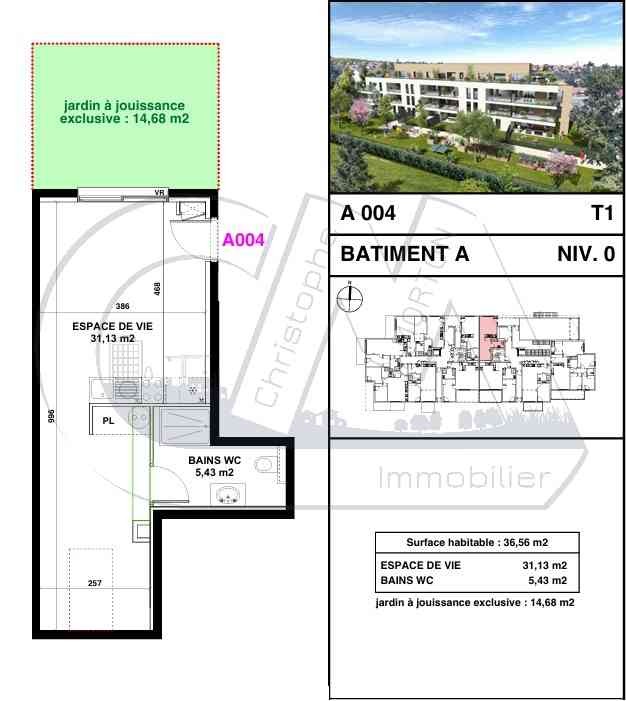 Neuf Appartement à Craponne 1 pièce