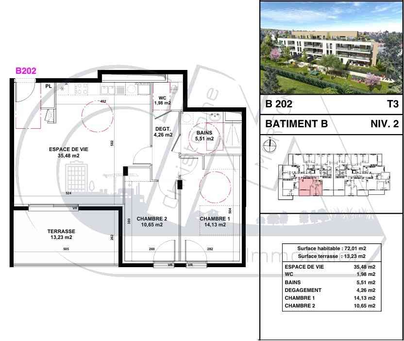 Neuf Appartement à Craponne 3 pièces