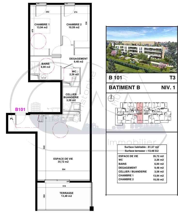 Neuf Appartement à Craponne 3 pièces