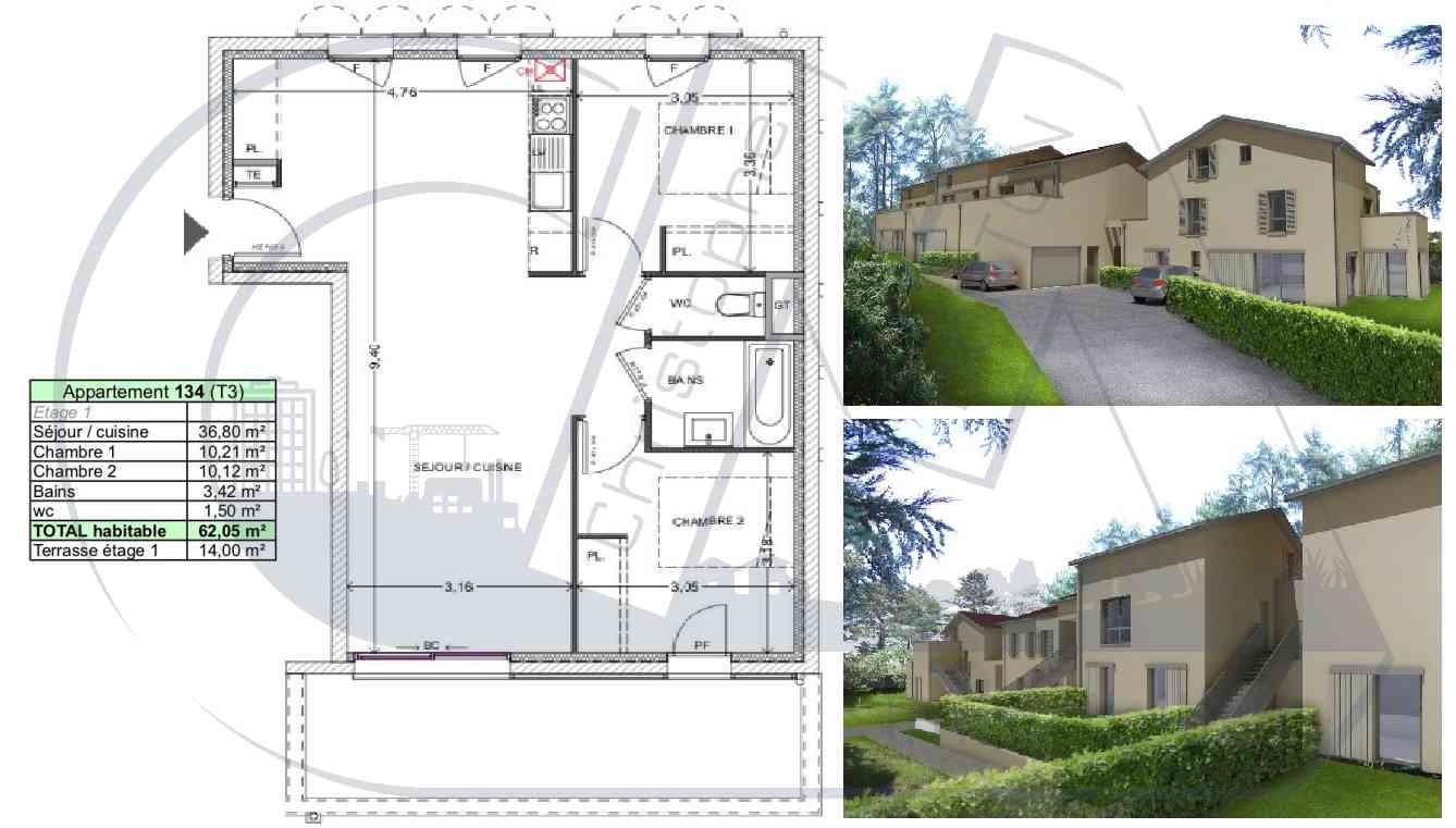 Neuf Appartement à Craponne 0 pièce