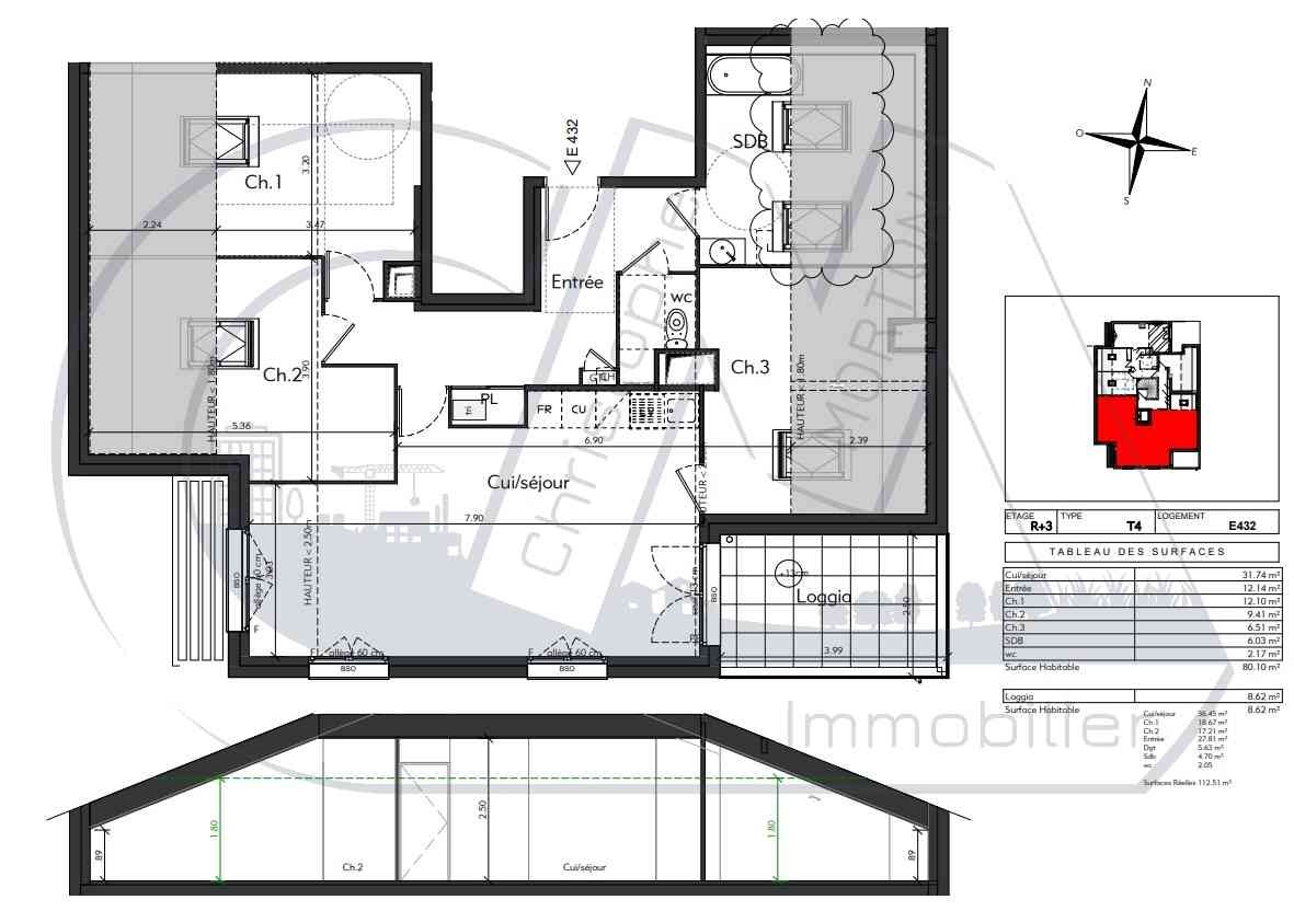 Neuf Appartement à Craponne 4 pièces