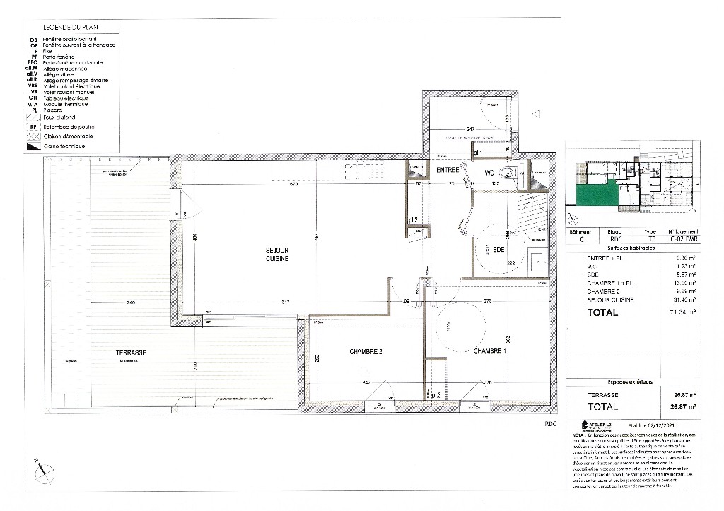 Vente Appartement à Rennes 3 pièces