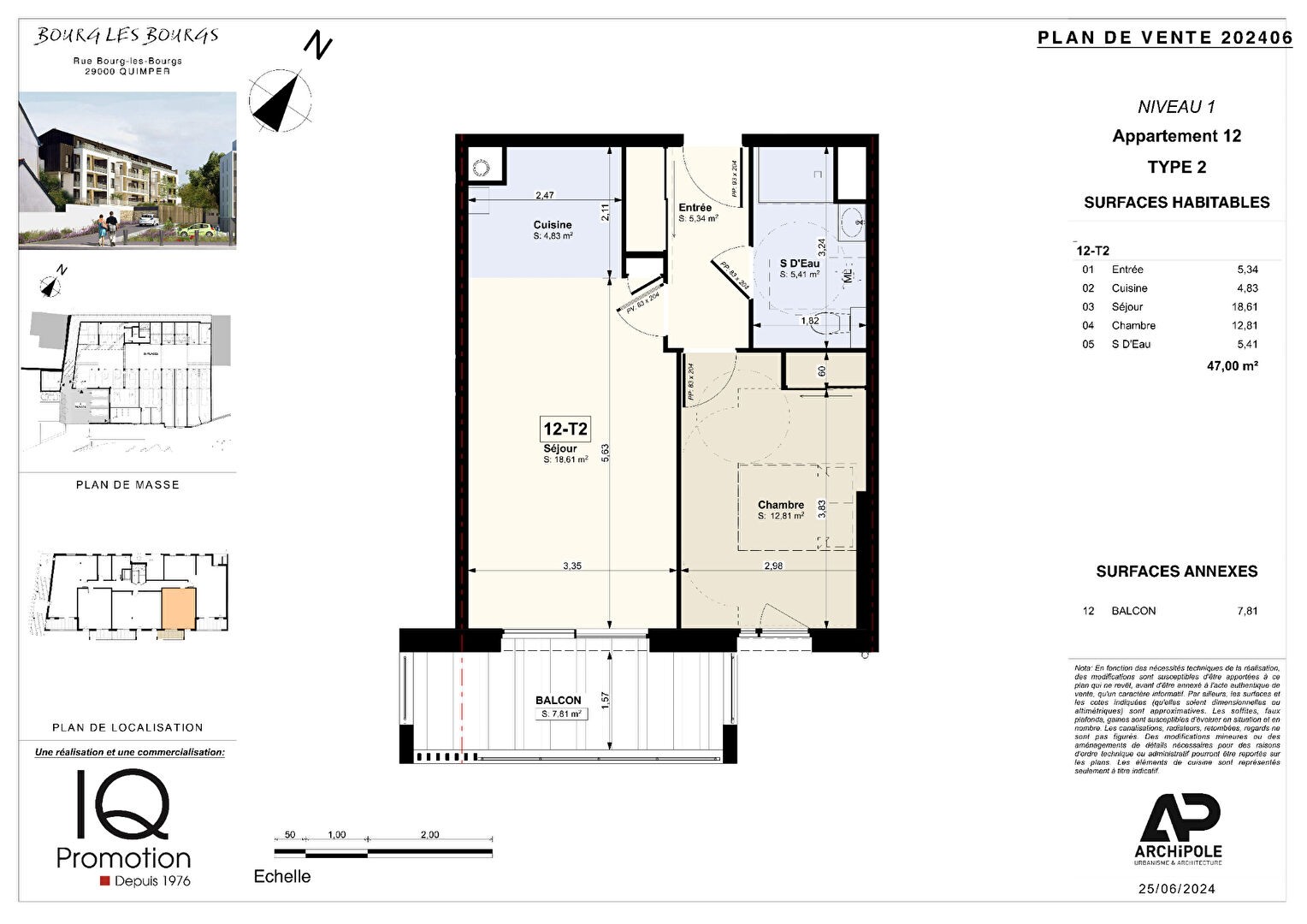 Vente Appartement à Quimper 2 pièces