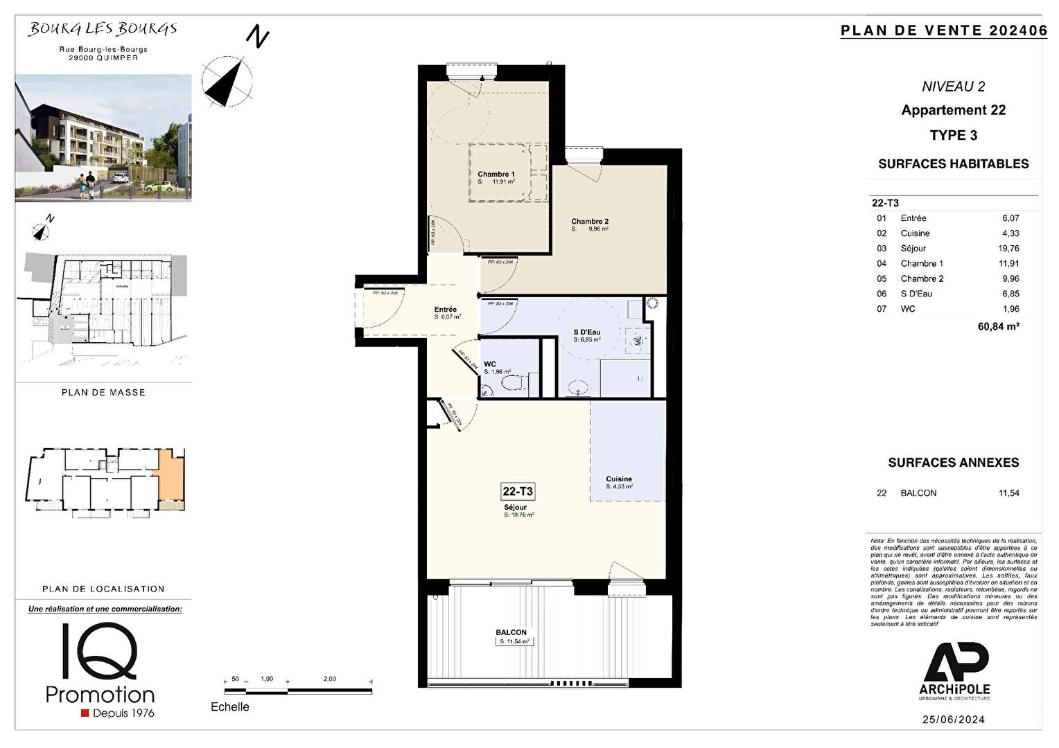 Vente Appartement à Quimper 3 pièces