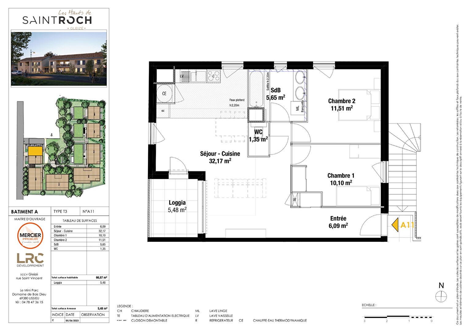 Vente Appartement à Gleizé 3 pièces