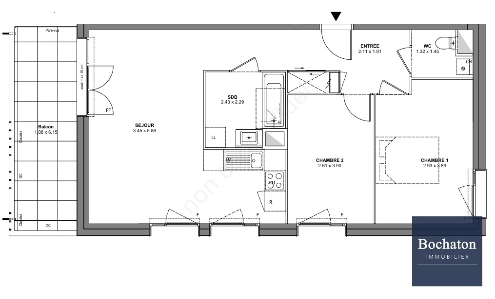 Vente Appartement à Bons-en-Chablais 3 pièces