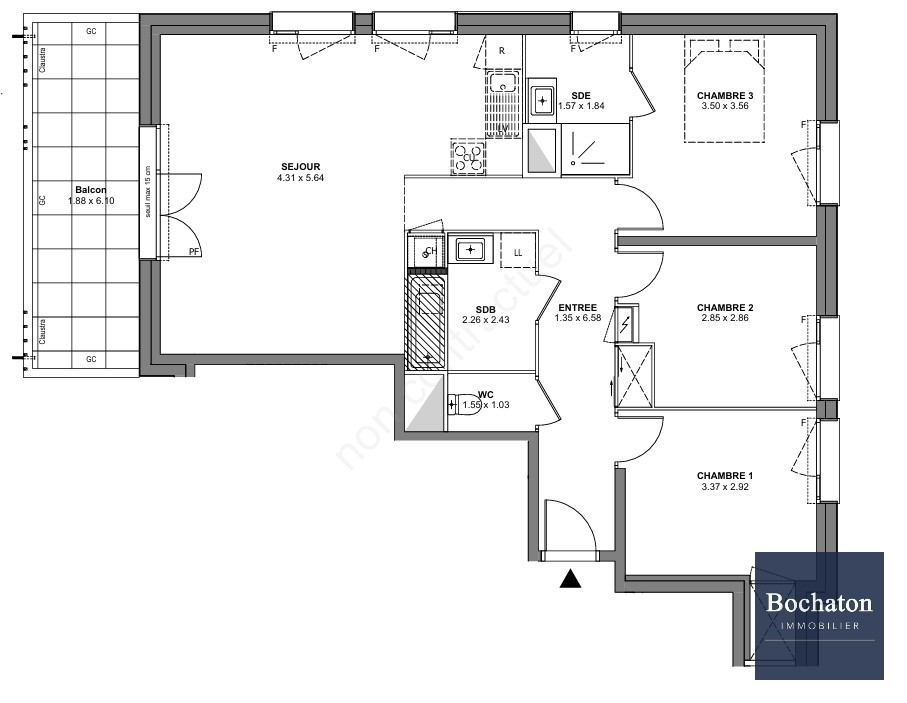 Vente Appartement à Bons-en-Chablais 4 pièces