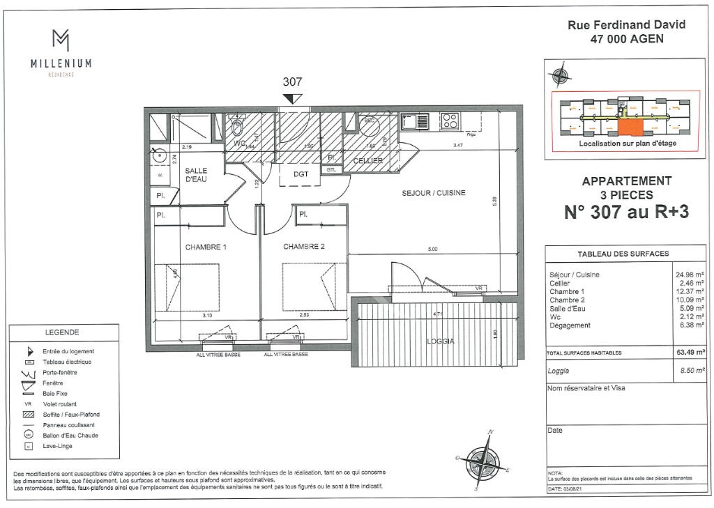 Vente Appartement à Agen 3 pièces