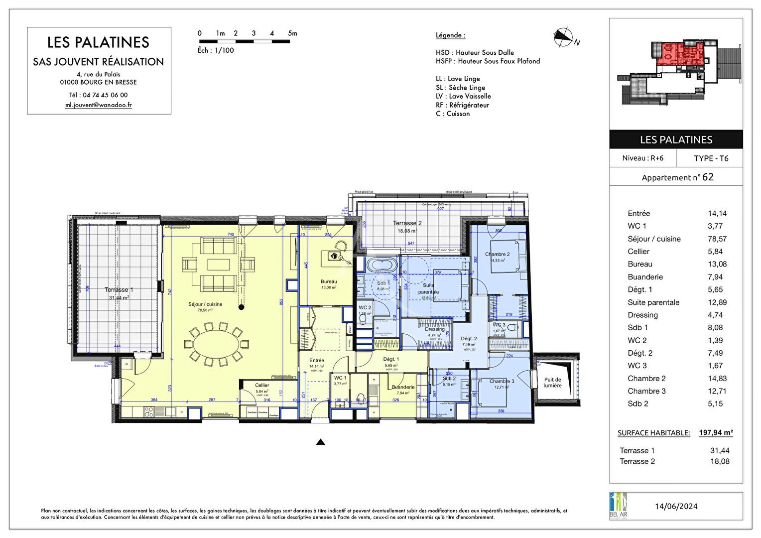 Vente Appartement à Bourg-en-Bresse 6 pièces