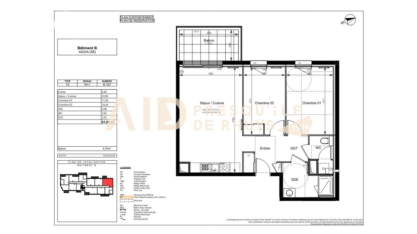 Vente Appartement à Arzon 3 pièces