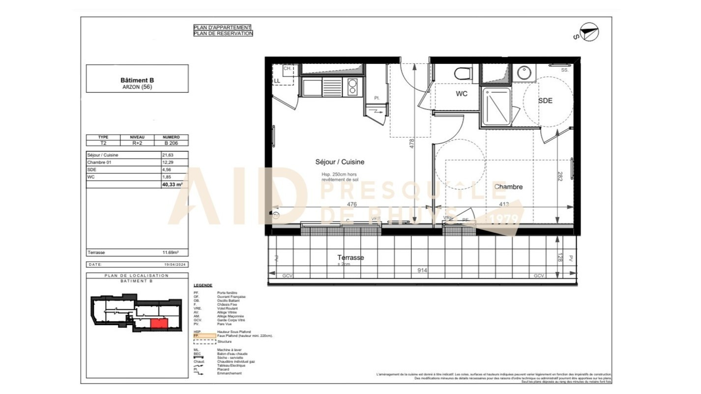 Vente Appartement à Arzon 2 pièces