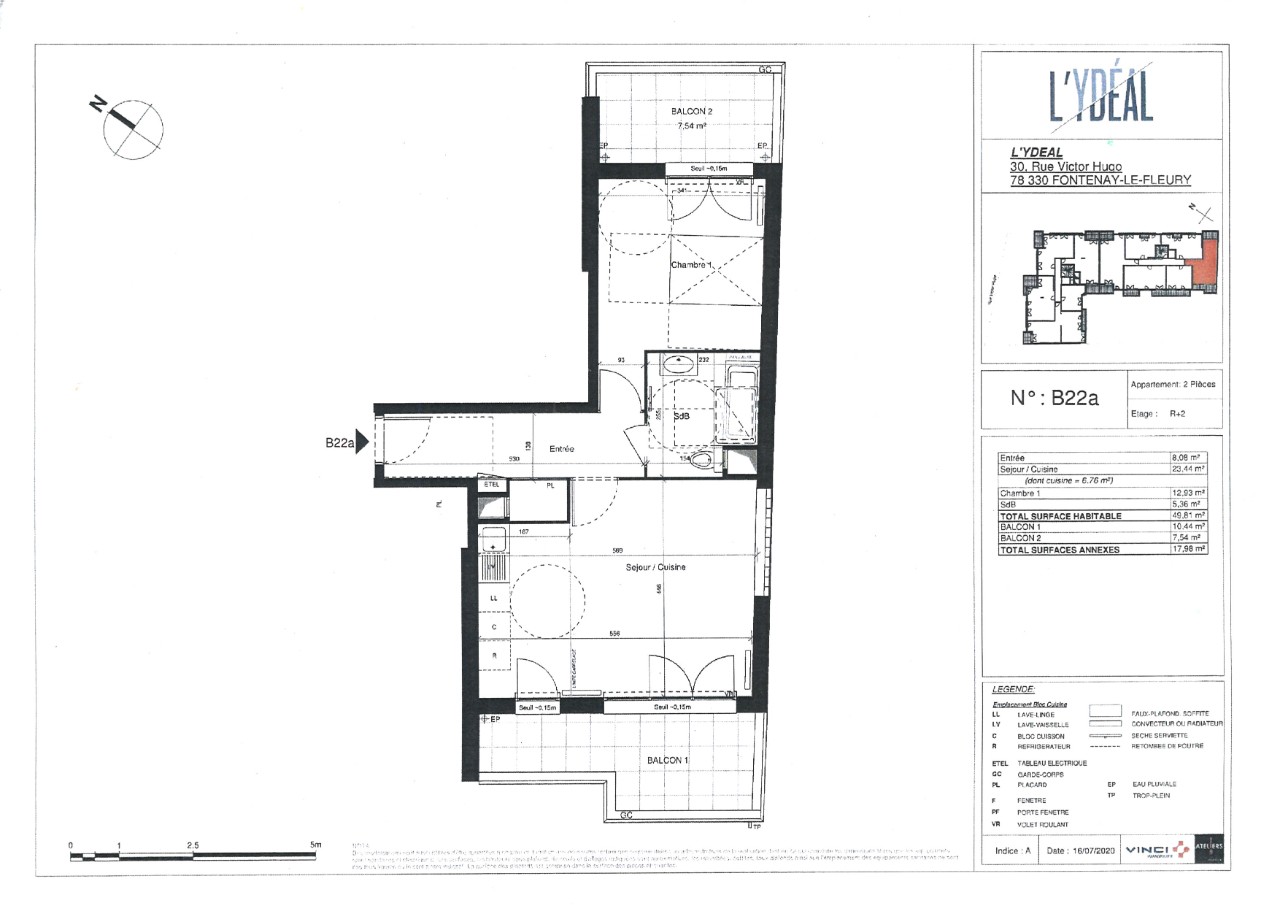 Location Appartement à Fontenay-le-Fleury 2 pièces