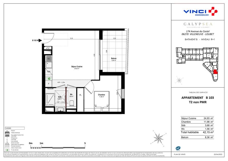 Vente Appartement à Villeneuve-Loubet 2 pièces