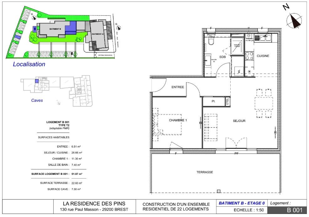 Neuf Appartement à Brest 2 pièces