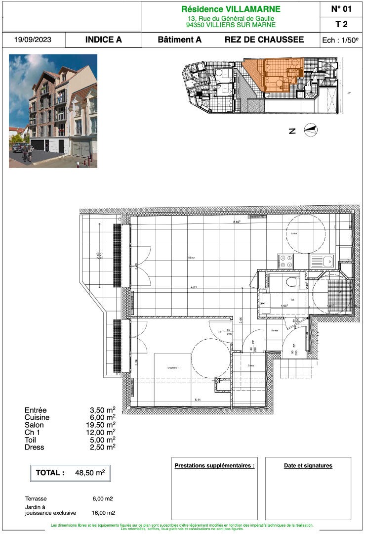 Vente Appartement à Villiers-sur-Marne 2 pièces