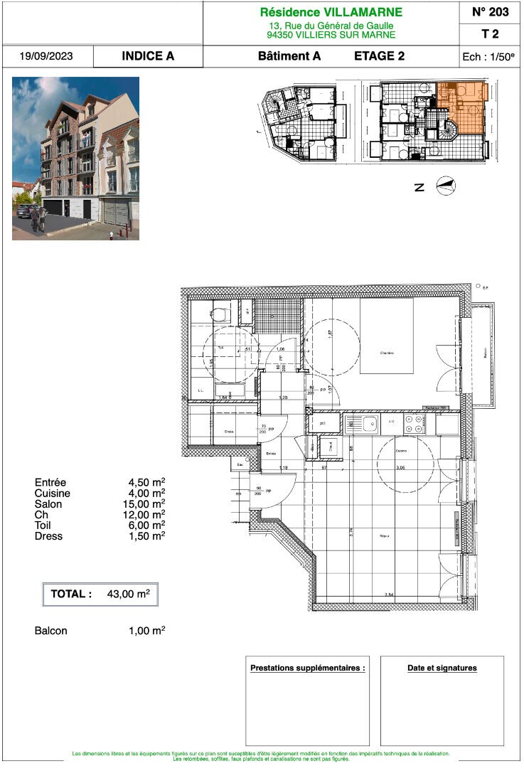 Vente Appartement à Villiers-sur-Marne 2 pièces