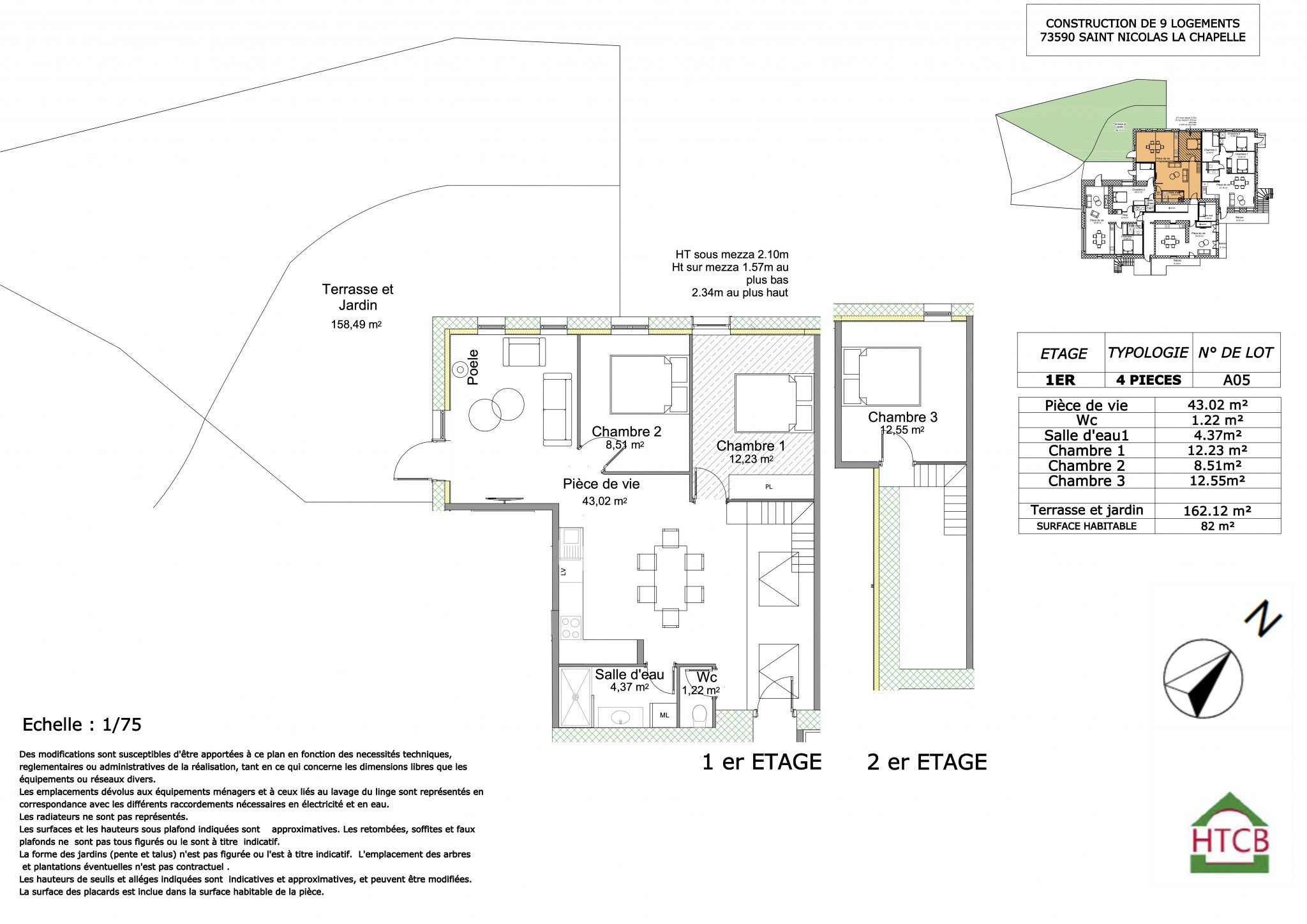 Vente Appartement à Saint-Nicolas-la-Chapelle 4 pièces