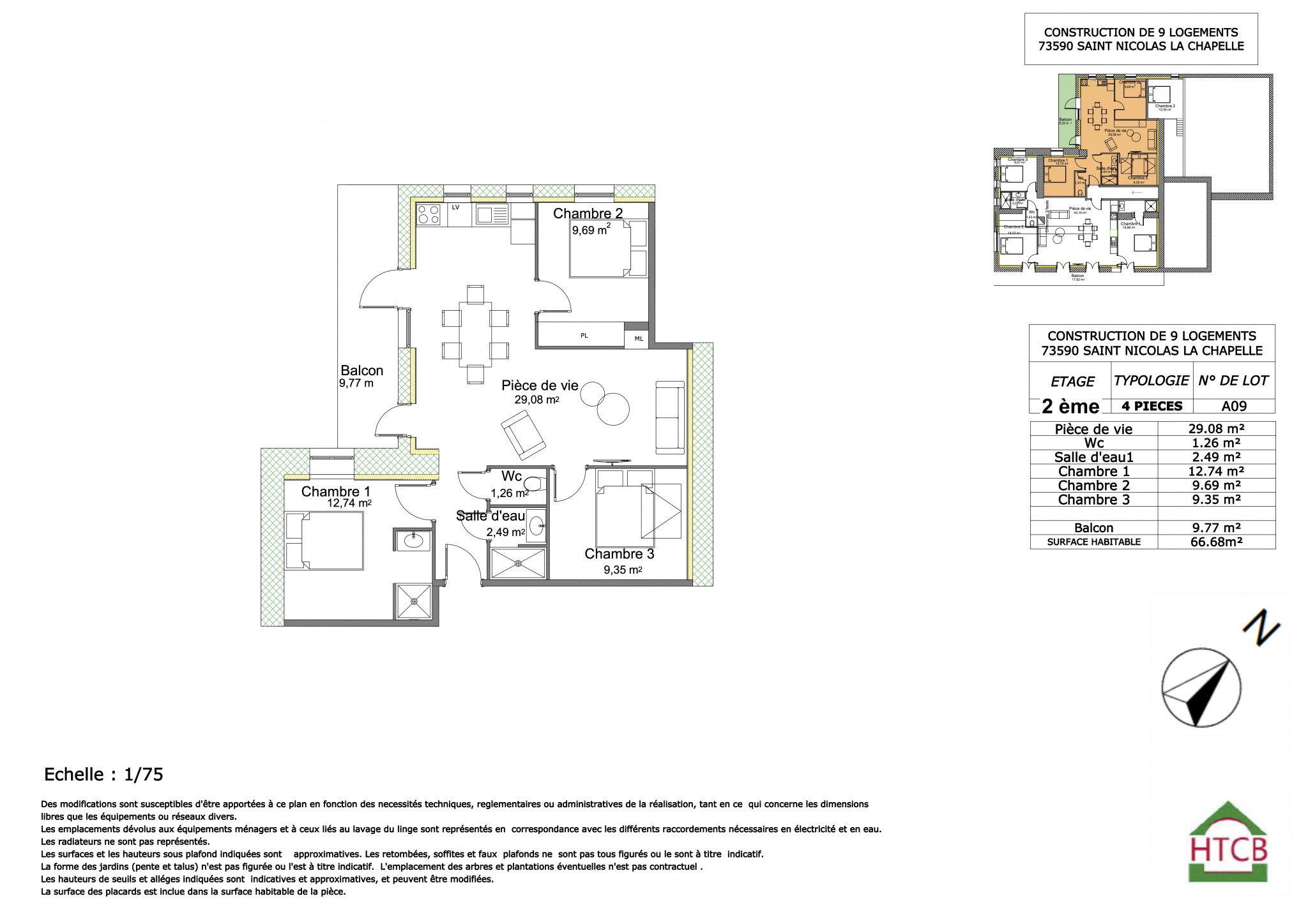 Vente Appartement à Saint-Nicolas-la-Chapelle 4 pièces