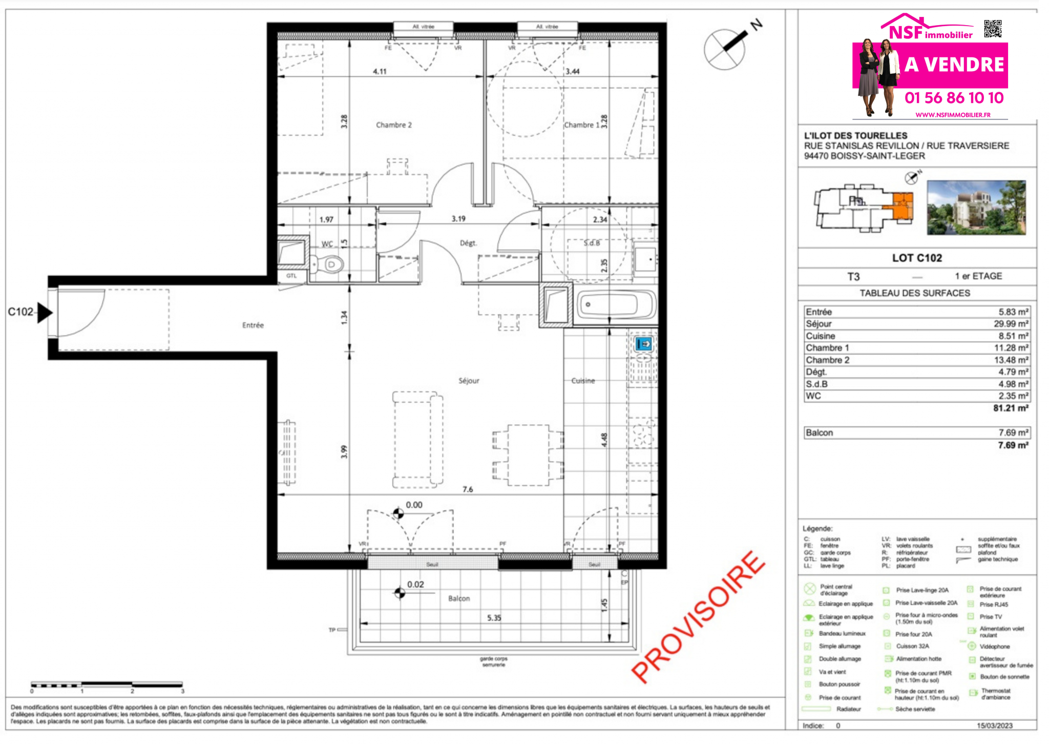 Vente Appartement à Boissy-Saint-Léger 3 pièces