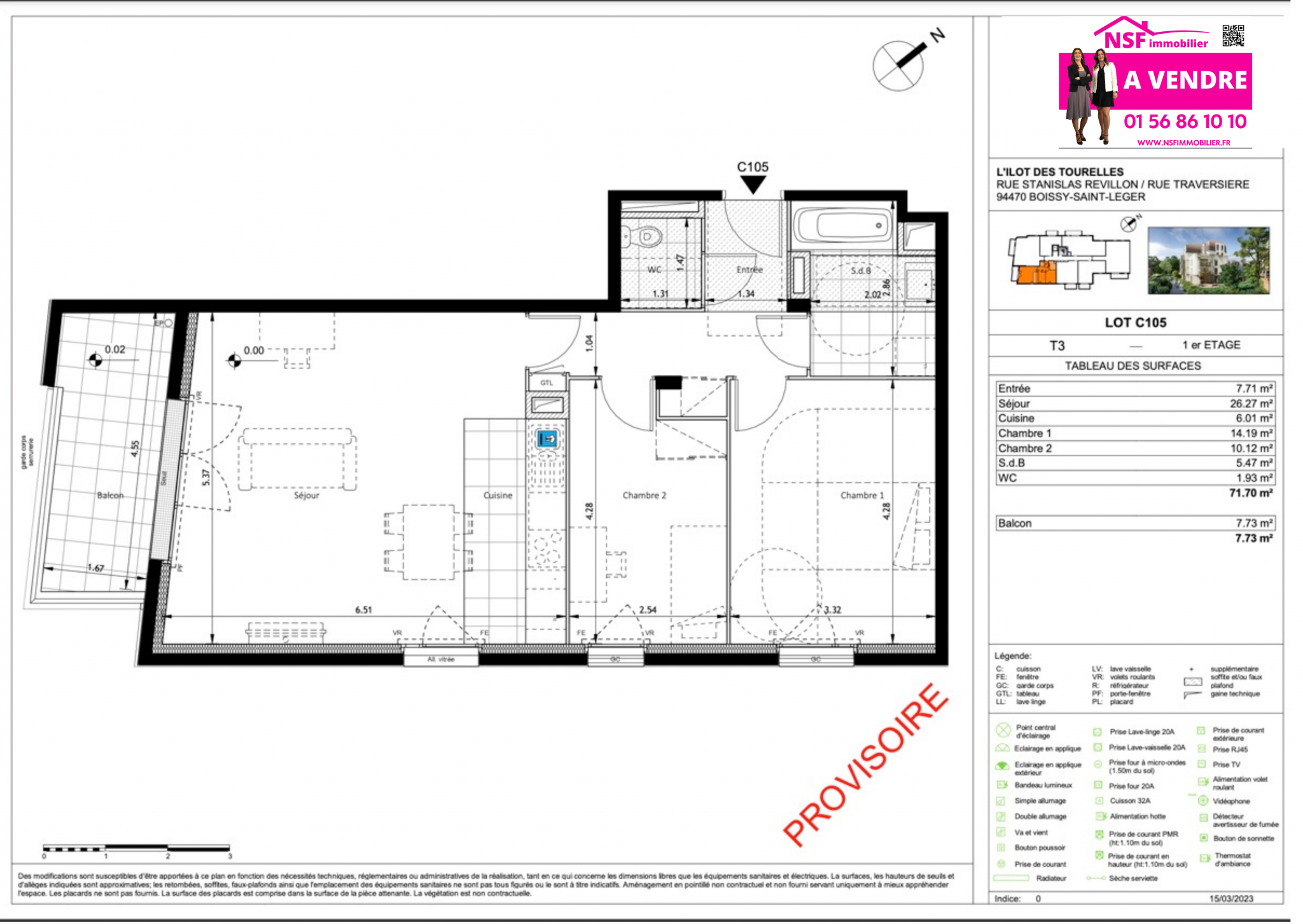 Vente Appartement à Boissy-Saint-Léger 3 pièces