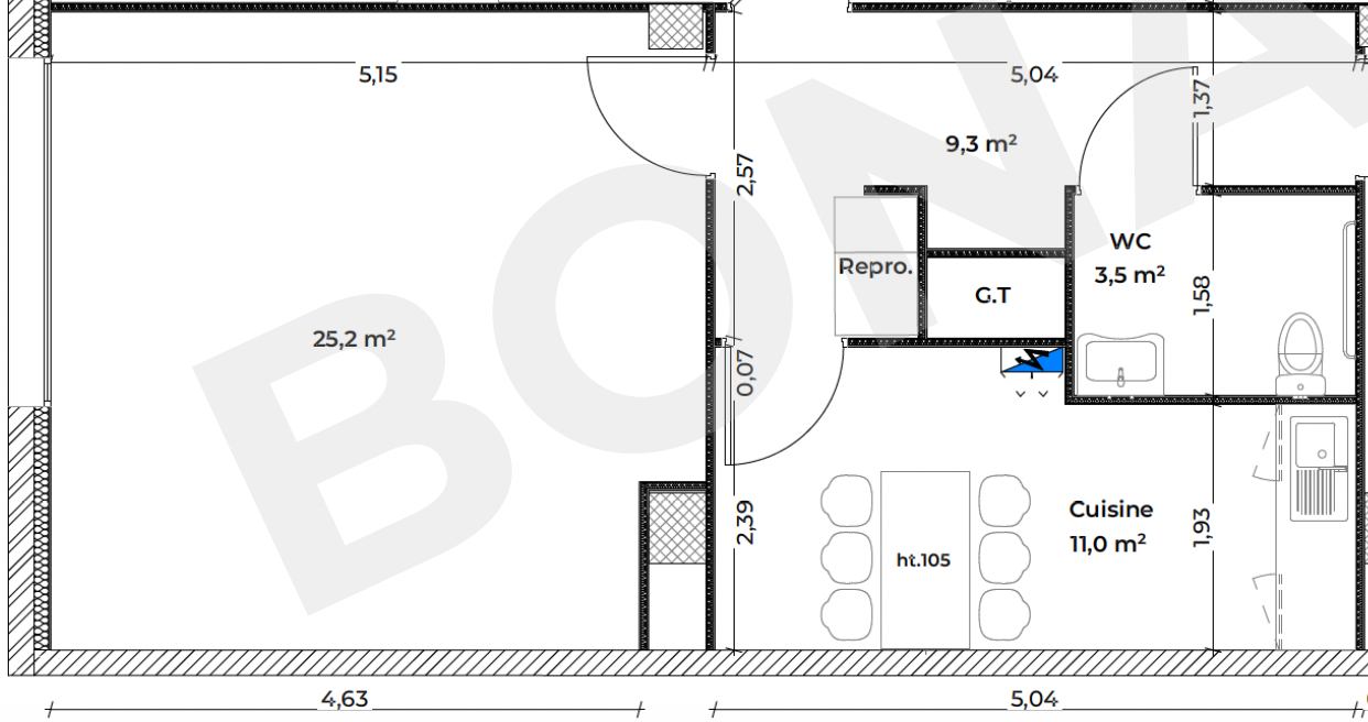 Location Bureau / Commerce à Saint-Jory 0 pièce