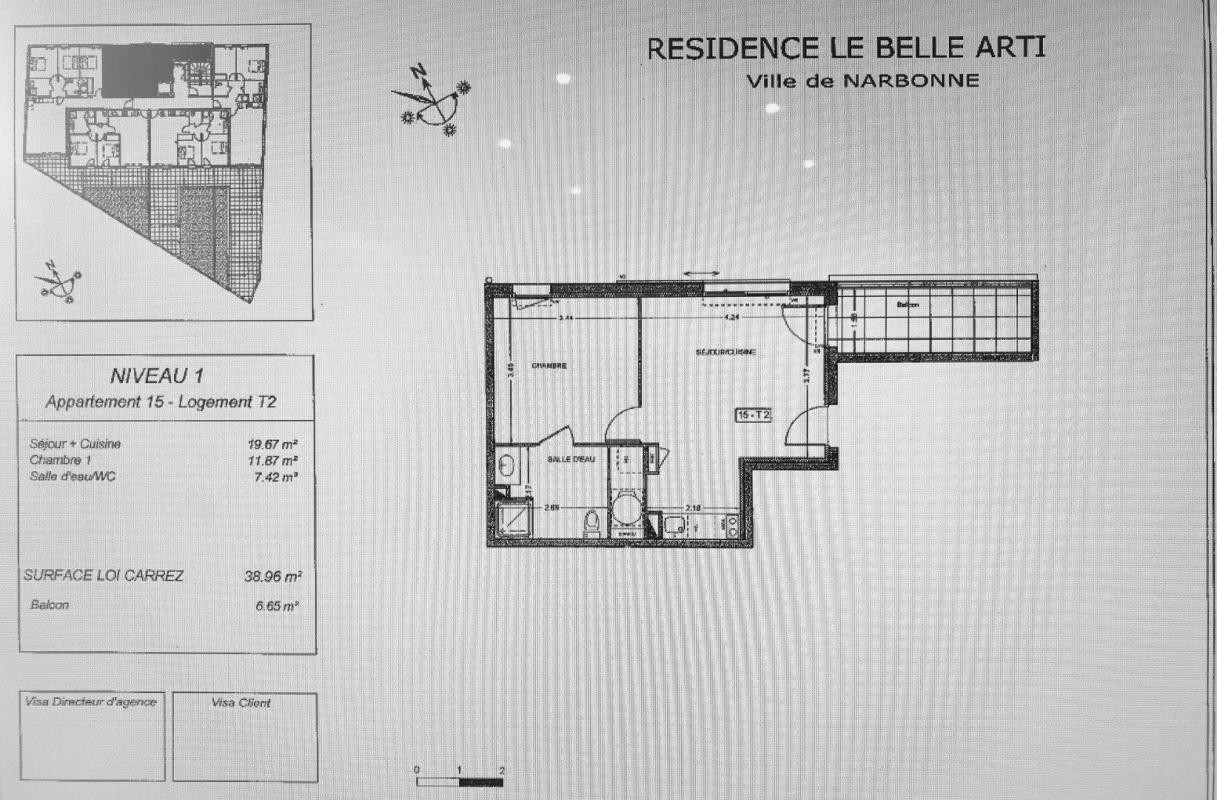 Vente Appartement à Narbonne 2 pièces