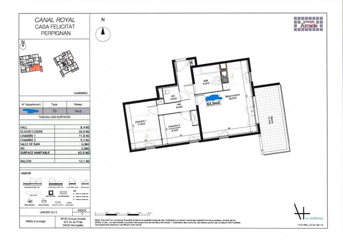 Location Appartement à Perpignan 3 pièces