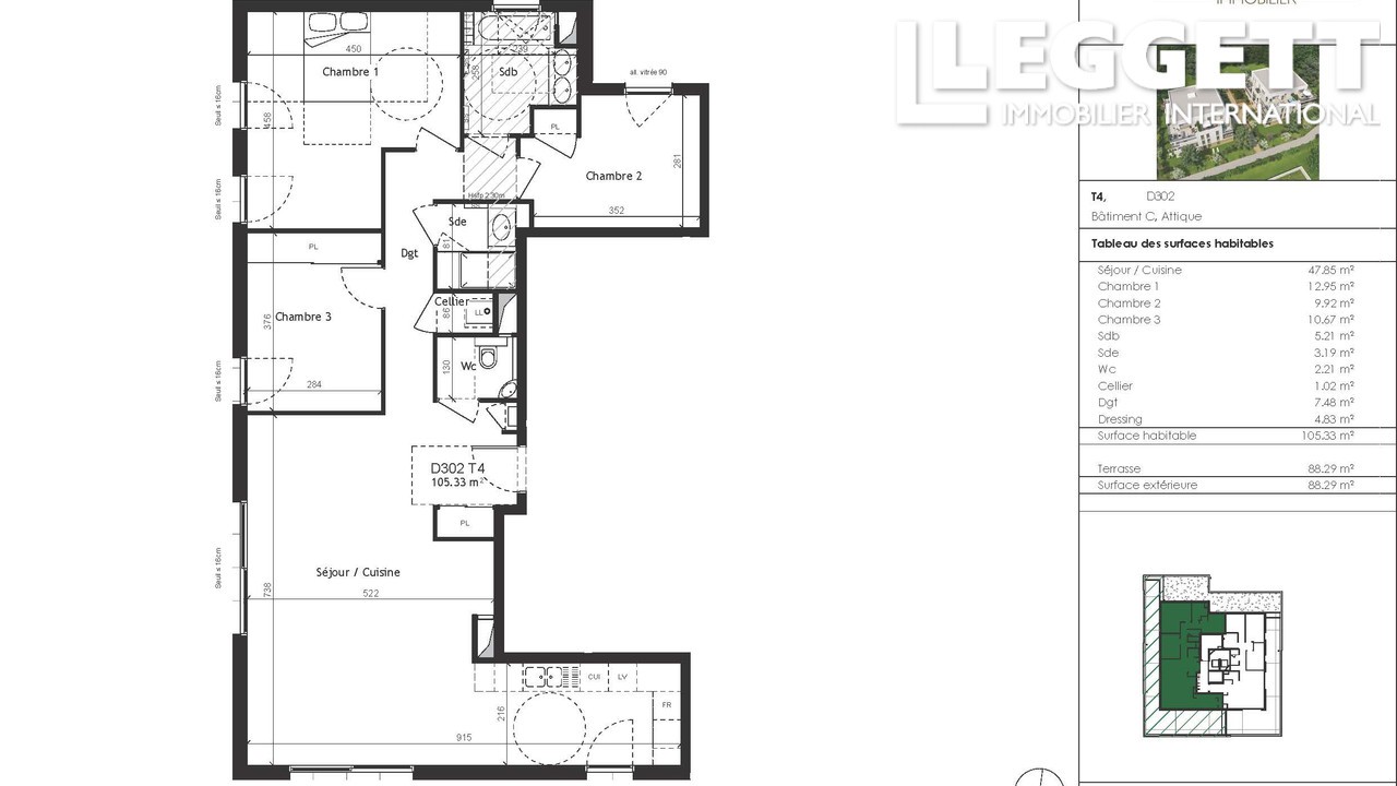 Vente Appartement à Saint-Cyr-au-Mont-d'Or 4 pièces