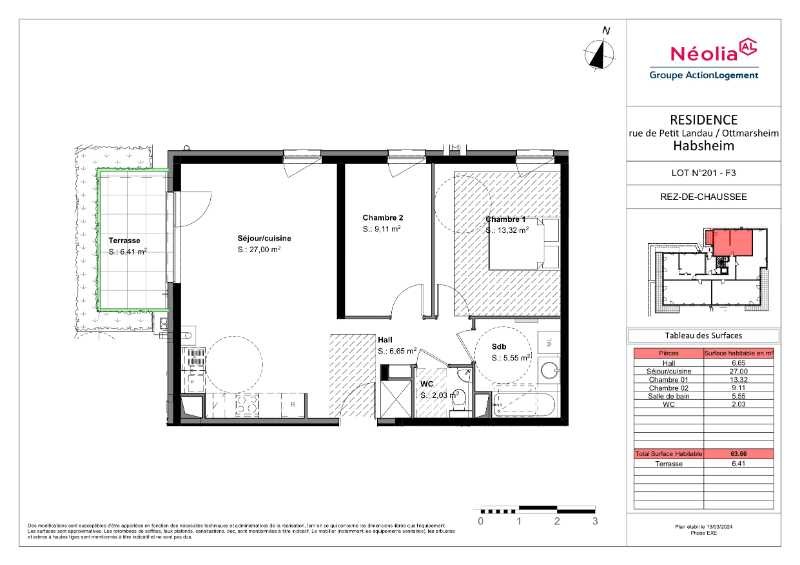 Vente Appartement à Habsheim 3 pièces