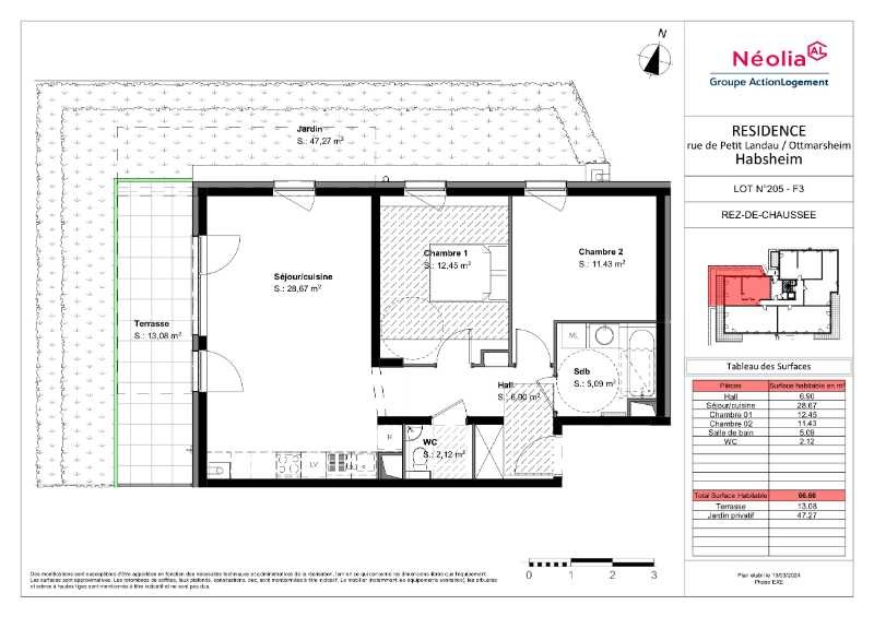 Vente Appartement à Habsheim 3 pièces