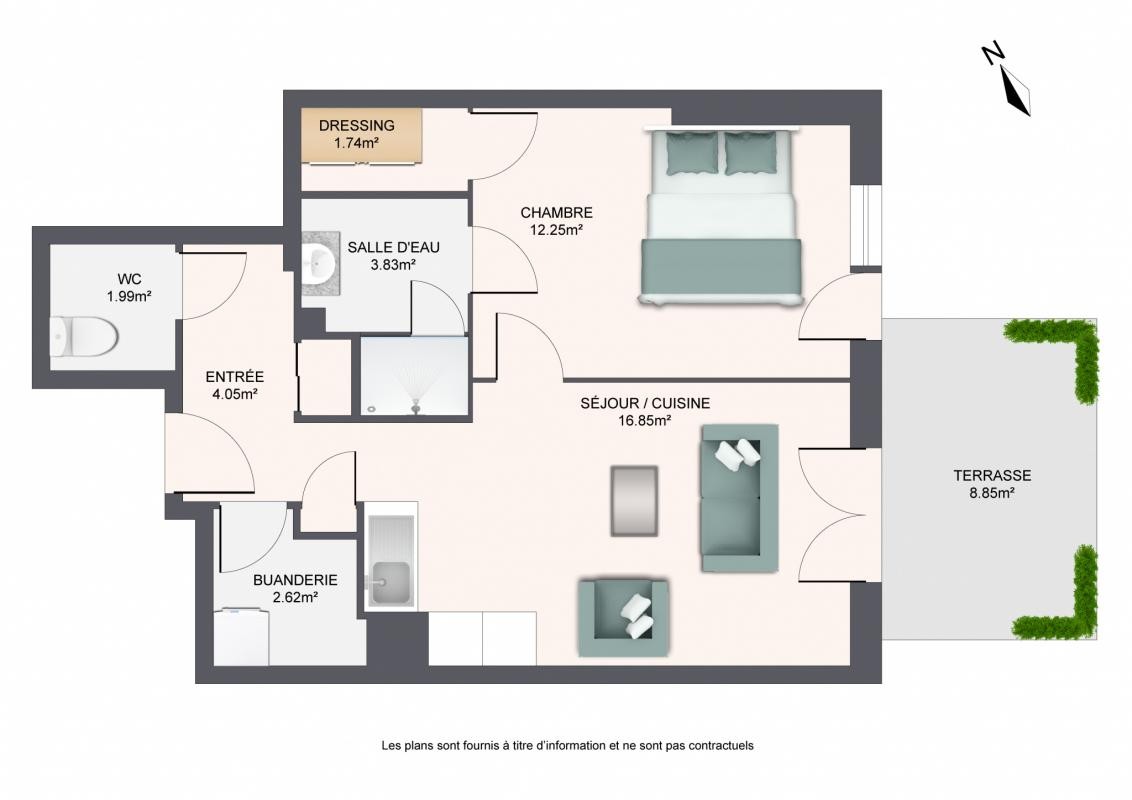 Vente Appartement à Tassin-la-Demi-Lune 2 pièces