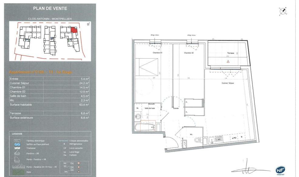 Location Appartement à Montpellier 3 pièces