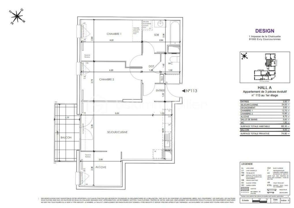 Vente Appartement à Évry 3 pièces