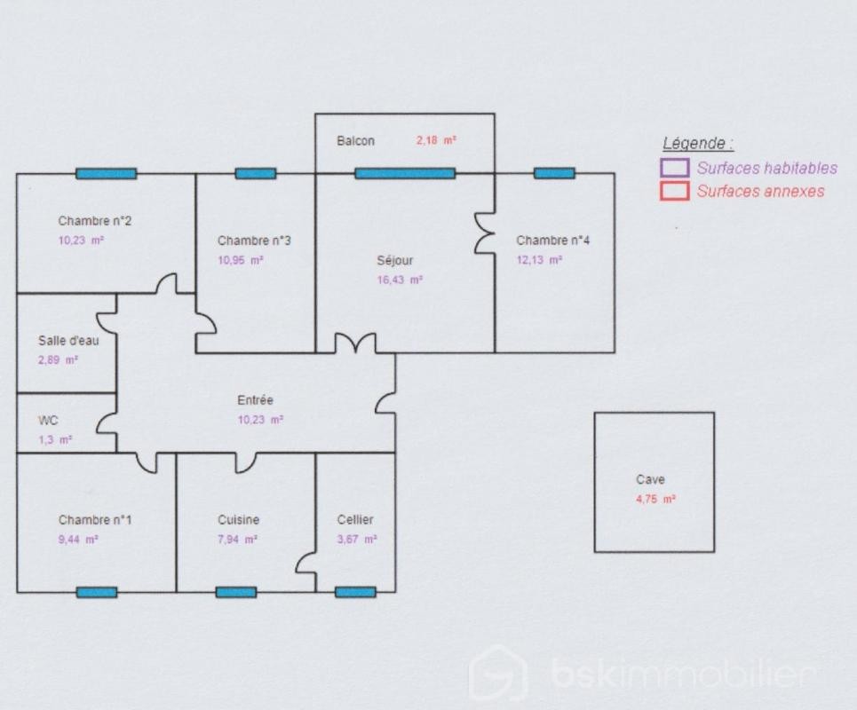 Vente Appartement à Tours 5 pièces