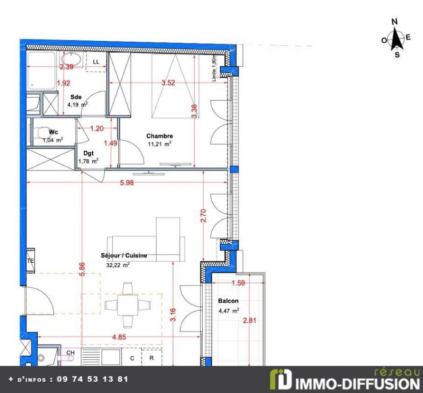 Vente Appartement à le Perreux-sur-Marne 2 pièces