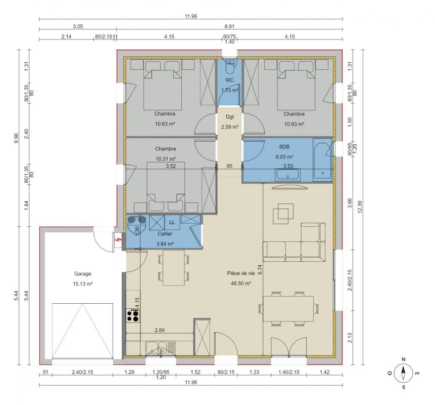 Construction Maison à Saint-Vincent-de-Tyrosse 4 pièces