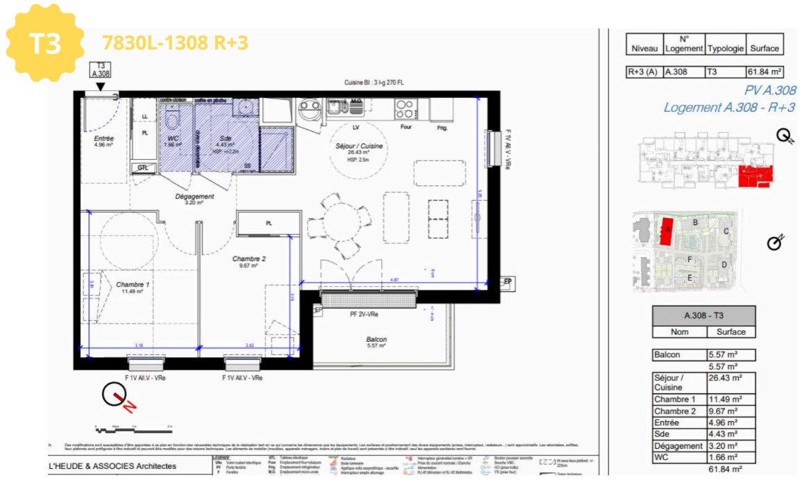 Location Appartement à Luisant 3 pièces