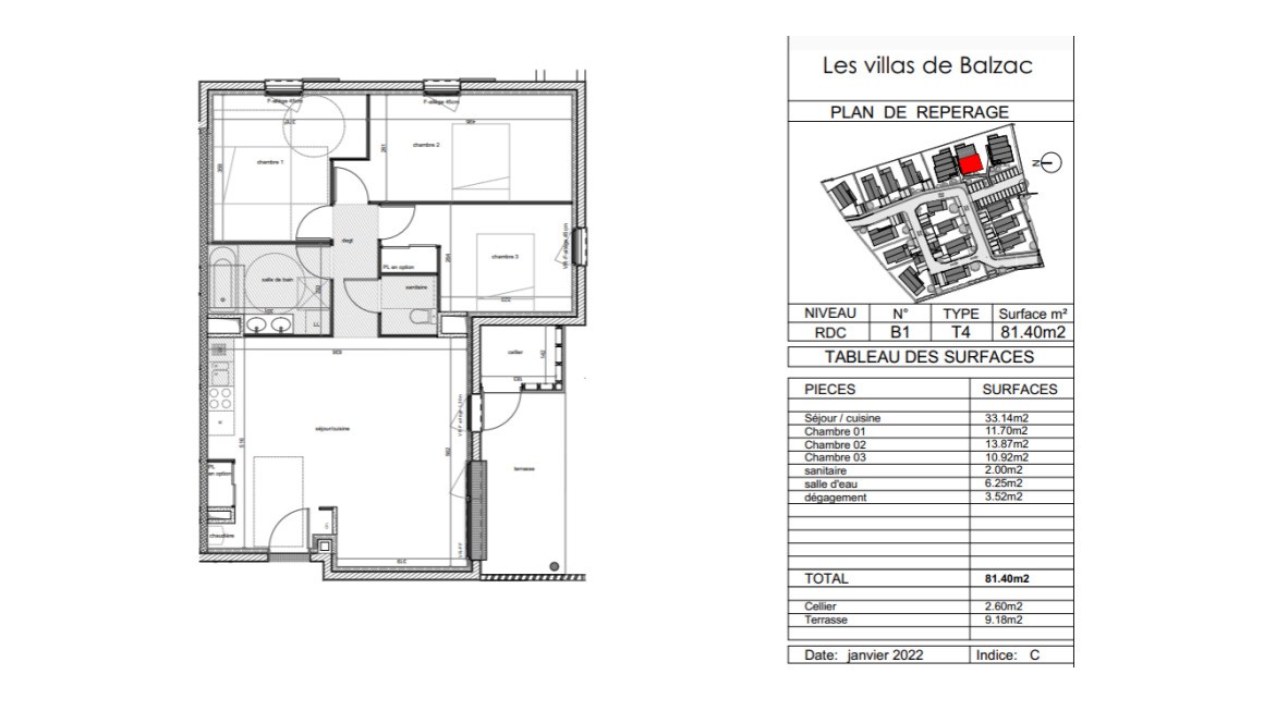 Location Appartement à Montbazon 3 pièces