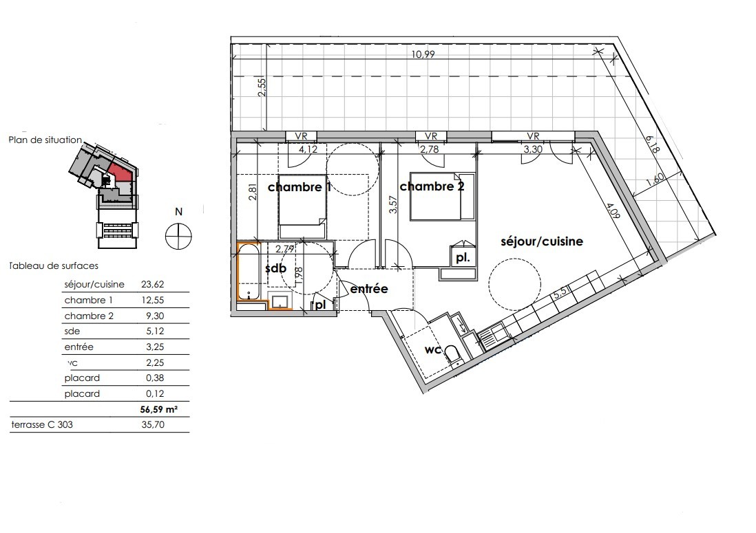 Vente Appartement à Sauvian 3 pièces