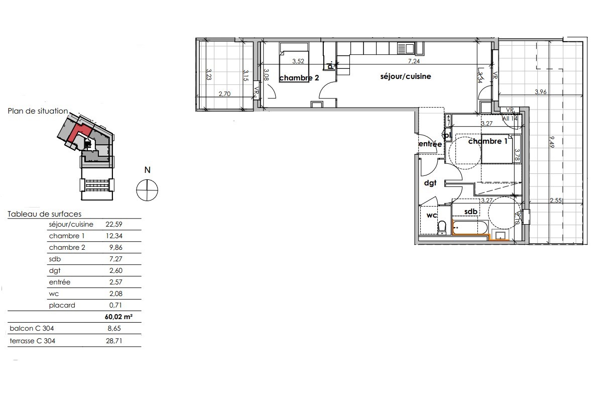 Vente Appartement à Sauvian 3 pièces