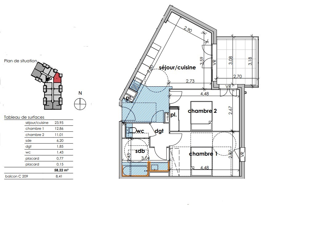 Vente Appartement à Sauvian 3 pièces