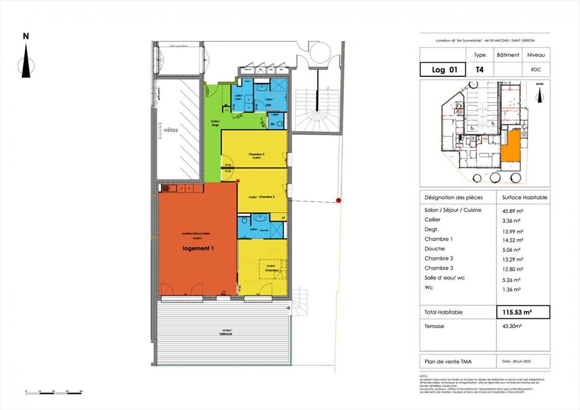 Vente Appartement à Ancenis 4 pièces