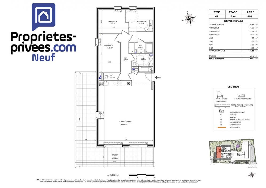 Vente Appartement à Villeneuve-Loubet 4 pièces