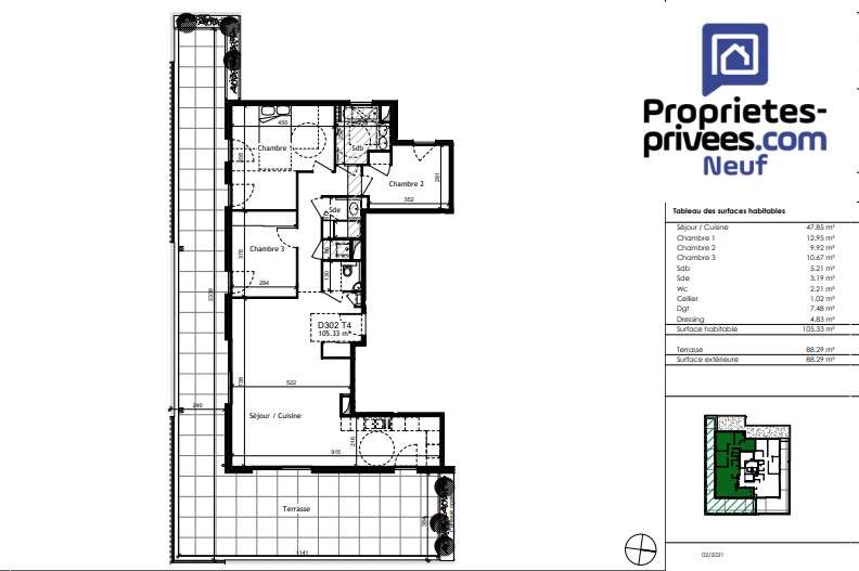 Vente Appartement à Saint-Cyr-au-Mont-d'Or 4 pièces