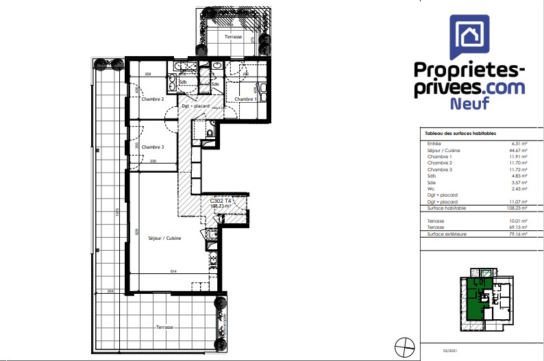 Vente Appartement à Saint-Cyr-au-Mont-d'Or 4 pièces