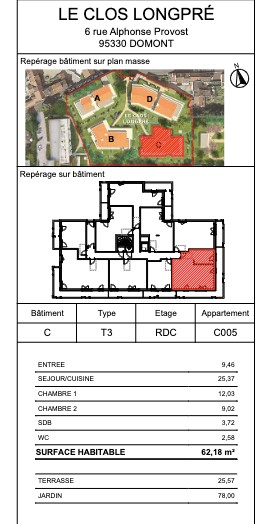 Vente Appartement à Domont 3 pièces